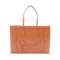 Celine Tote Flat Luggage Brown Leather