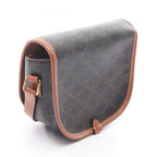 Celine Shoulder Bag Folco Trio Brown Canvas Leather — view 2