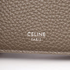 Celine Card Case Bifold Holder Gray Leather — view 4