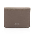 Celine Card Case Bifold Holder Gray Leather