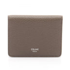 Celine Card Case Bifold Holder Gray Leather