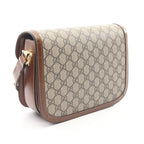 Gucci Shoulder Bag Horsebit GG Supreme Beige Canvas Leather — view 2
