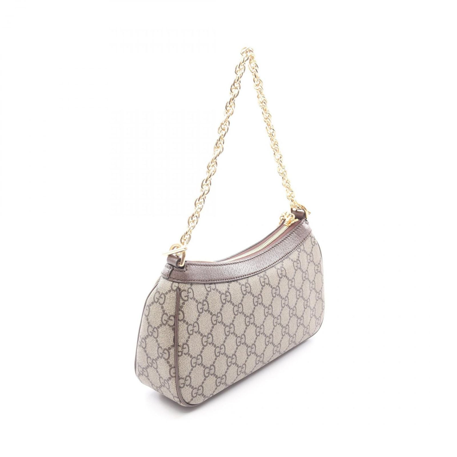 Gucci Ophidia Small GG Supreme Beige Canvas Leather Shoulder — view 2