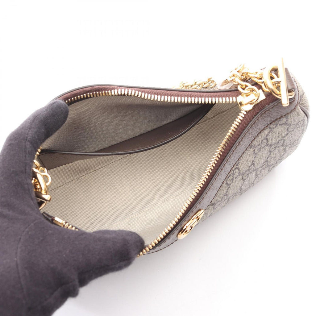 Gucci Ophidia Small GG Supreme Beige Canvas Leather Shoulder — view 3