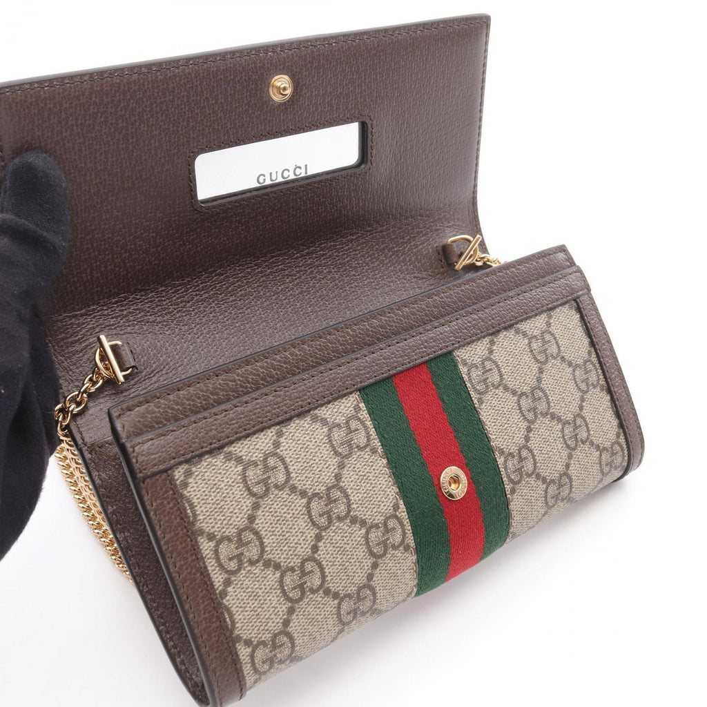 Gucci Shoulder Bag Ophidia GG Supreme Black Continental Wallet with Canvas — view 5
