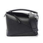Loewe Handbag Puzzle Edge 2-Way Black Leather