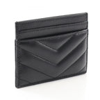 Saint Laurent Paris Card Case YSL Monogram Black Leather — view 2