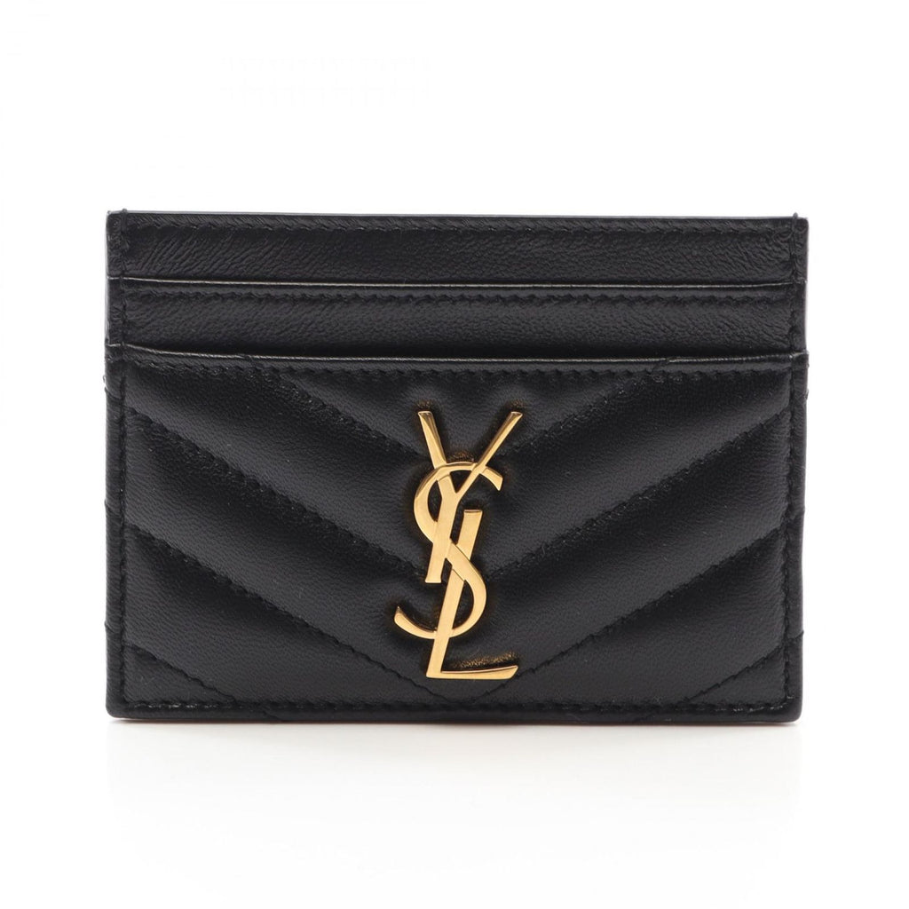 Saint Laurent Paris Card Case YSL Monogram Black Leather