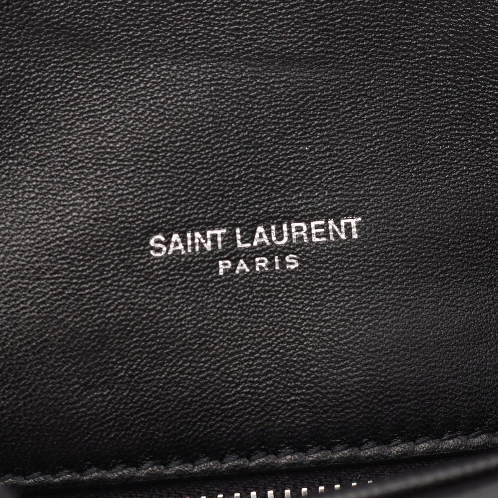 Saint Laurent Paris Shoulder Bag Lou Puffer Black Leather — view 4
