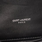 Saint Laurent Paris Shoulder Bag Lou Puffer Black Leather — view 4