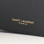 Saint Laurent Paris Bifold Wallet Monogram Black Leather — view 5
