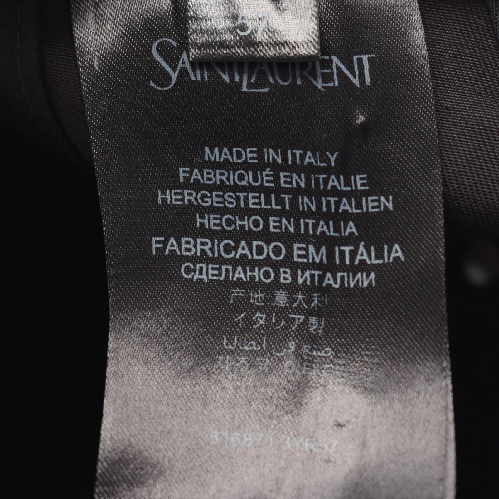 Saint Laurent Paris Cap Varsity Black Cap — view 5