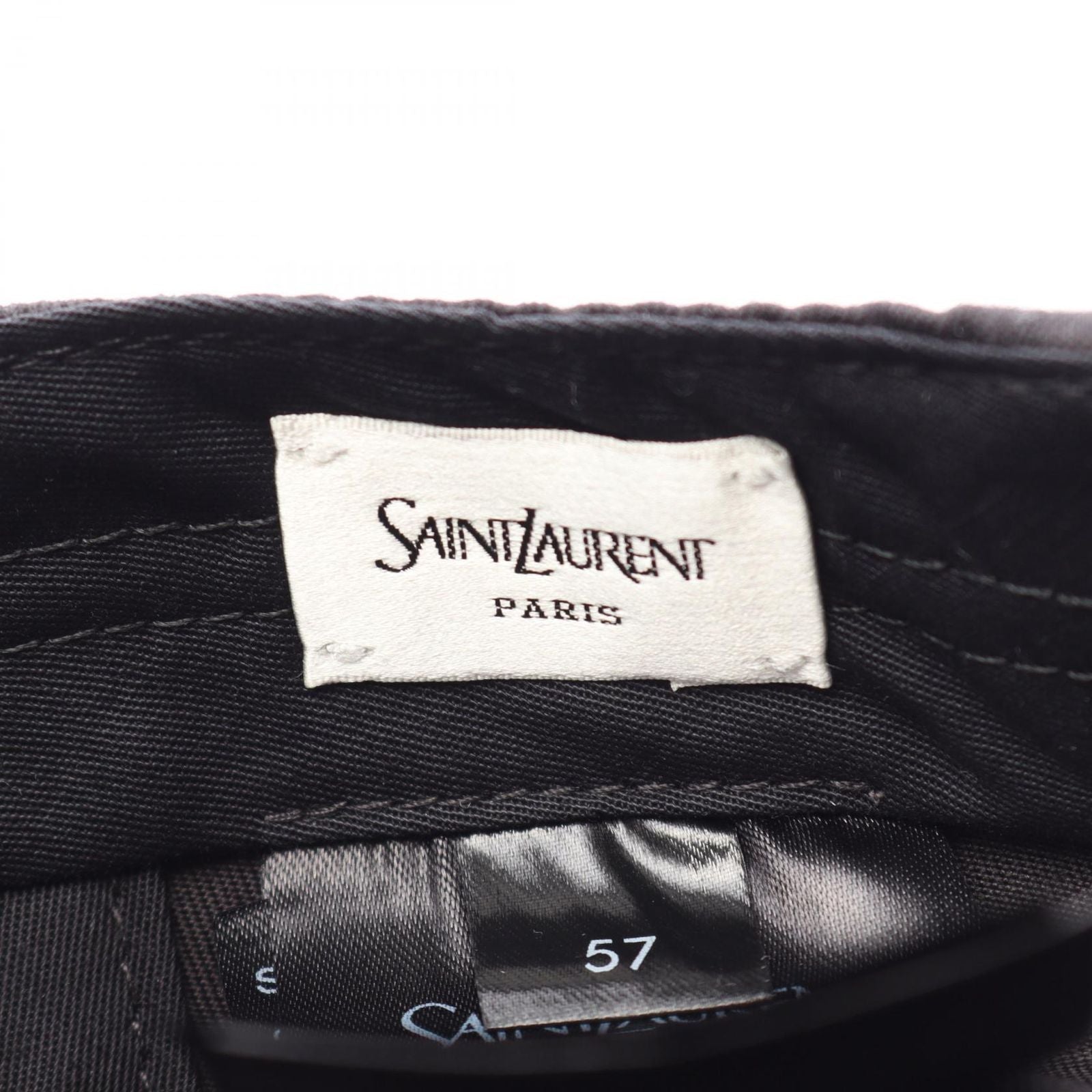 Saint Laurent Paris Cap Varsity Black Cap — view 4