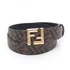 Fendi Belt Round FF Reversible Black Leather — view 5