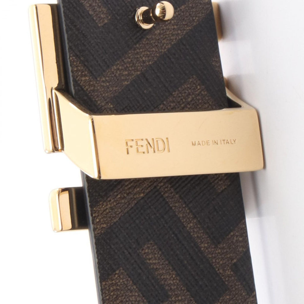 Fendi Belt Round FF Reversible Black Leather — view 4