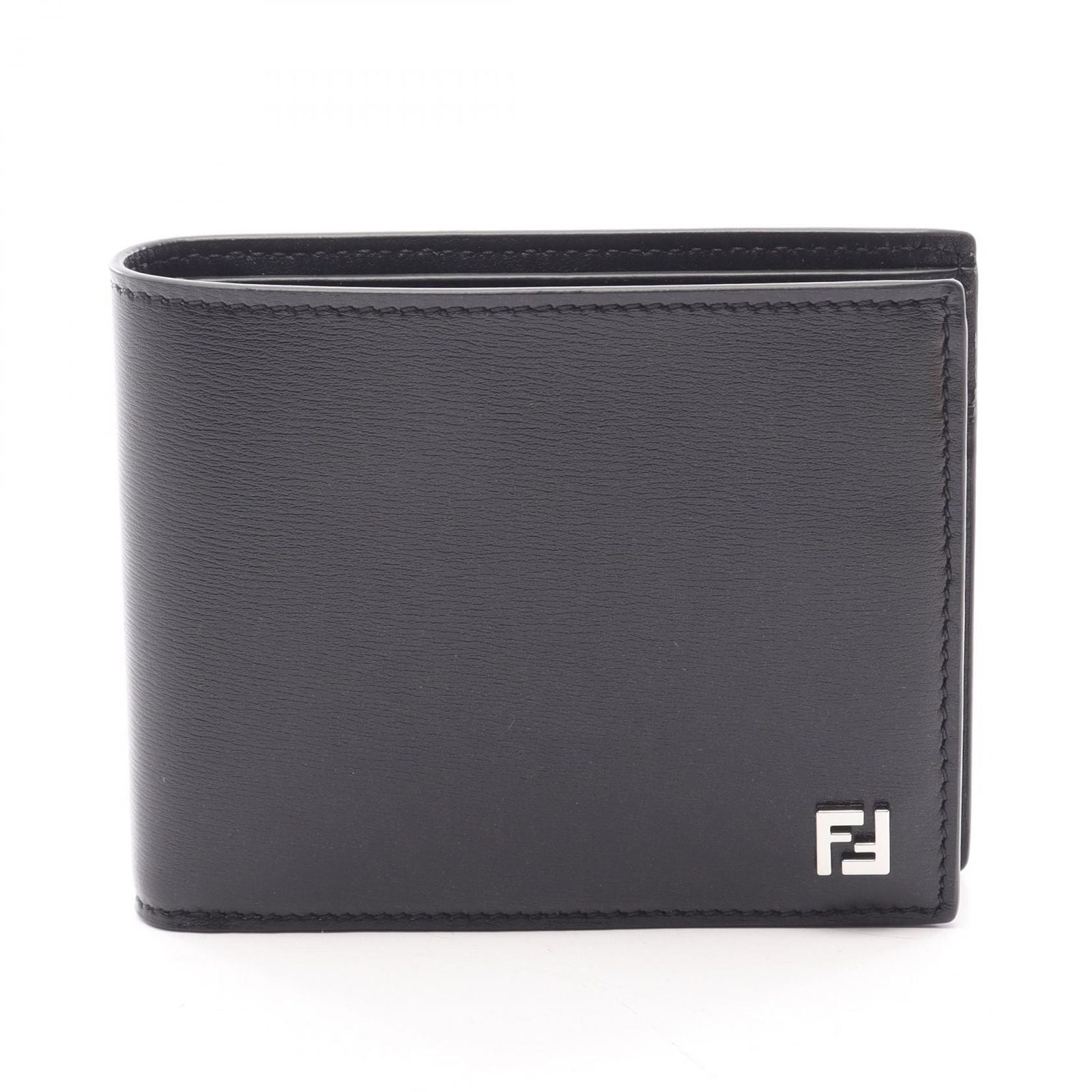 Fendi Bifold Wallet Squared FF Black Leather