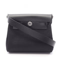 Hermes Shoulder Bag Herbag Zip Mini Black Canvas Leather