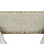 Prada Leather Stitch Turnlock Bracelet Silver White — view 6