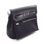 Hermes Shoulder Bag Herbag Zip Mini Black Canvas Leather — view 2