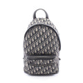 Dior Backpack Rider Auction Kids Navy Canvas Leather Small