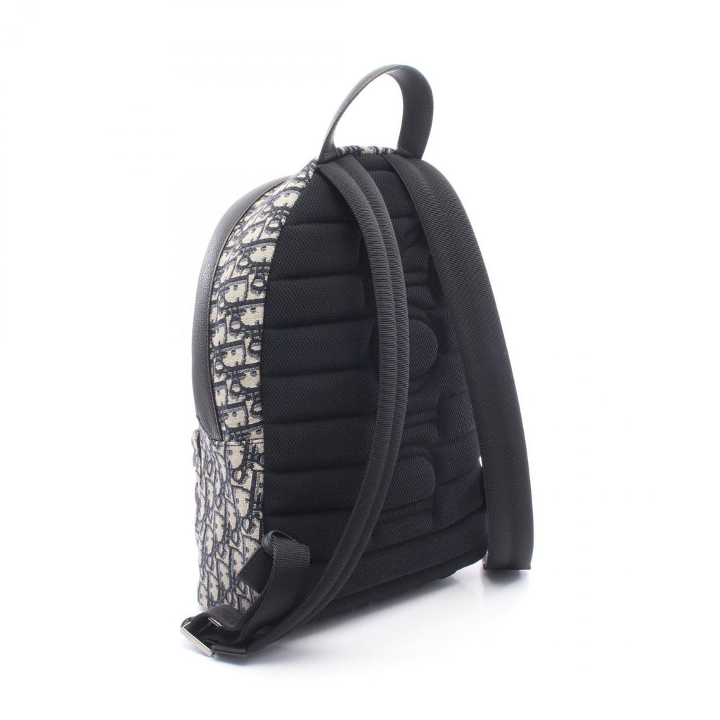 Dior Backpack Rider Auction Kids Navy Canvas Leather Small — view 2