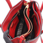 Prada Handbag Saffiano Soft 2-Way Red Leather Triangle Logo — view 3