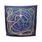 Hermes Scarf Carre 90 Reaction en Chaines Silk