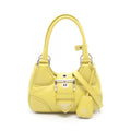 Prada Handbag Moon 2-Way Yellow Leather