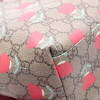 Gucci Backpack Children GG Supreme Kim Seung Yeon Flower Print Beige Magenta — view 6