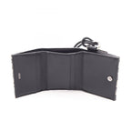 Dior Trifold Wallet Oblique Jacquard Navy Canvas — view 3