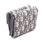 Dior Trifold Wallet Oblique Jacquard Navy Canvas — view 2