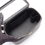Chanel Shoulder Bag Quilted Vanity 2-Way Black Lambskin Chain — view 3