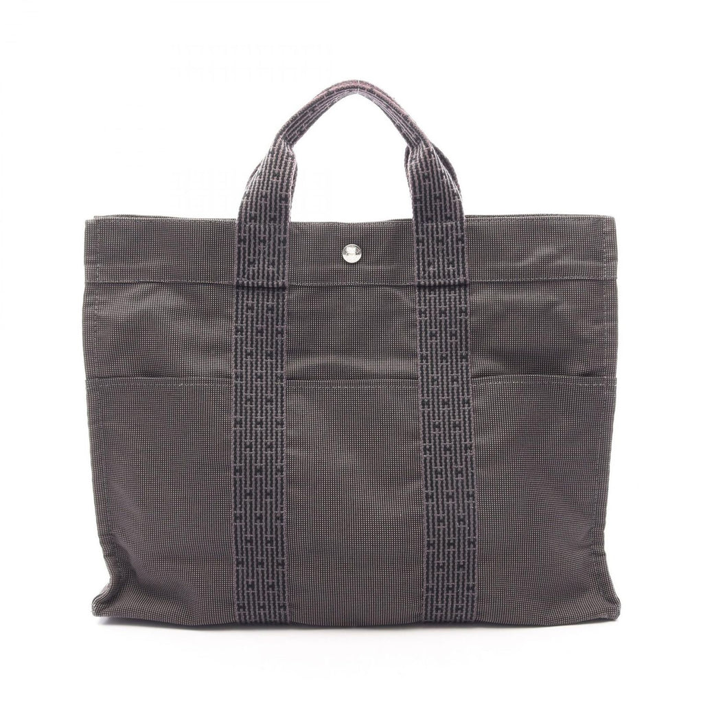 Hermes Tote Her Line Gray Canvas
