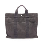 Hermes Tote Her Line Gray Canvas