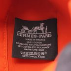 Hermes Pouch Bolide 15 Mini 02 Orange White Canvas Leather — view 4