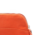 Hermes Pouch Bolide 15 Mini 02 Orange White Canvas Leather — view 5