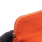 Hermes Pouch Bolide 15 Mini 02 Orange White Canvas Leather — view 6