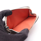 Loewe Coin Case Anagram Card Holder Gray Camel Leather — view 3