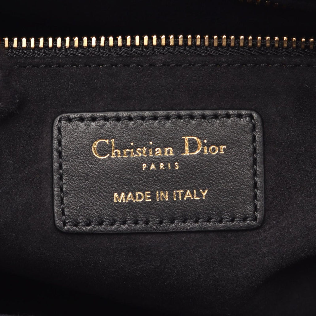 Dior Handbag Lady Dior Cannage 2-Way Black Leather Tote — view 4