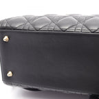 Dior Handbag Lady Dior Cannage 2-Way Black Leather Tote — view 6