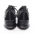 Gucci Sneakers Run GG Pattern Rhinestone Suede — view 7