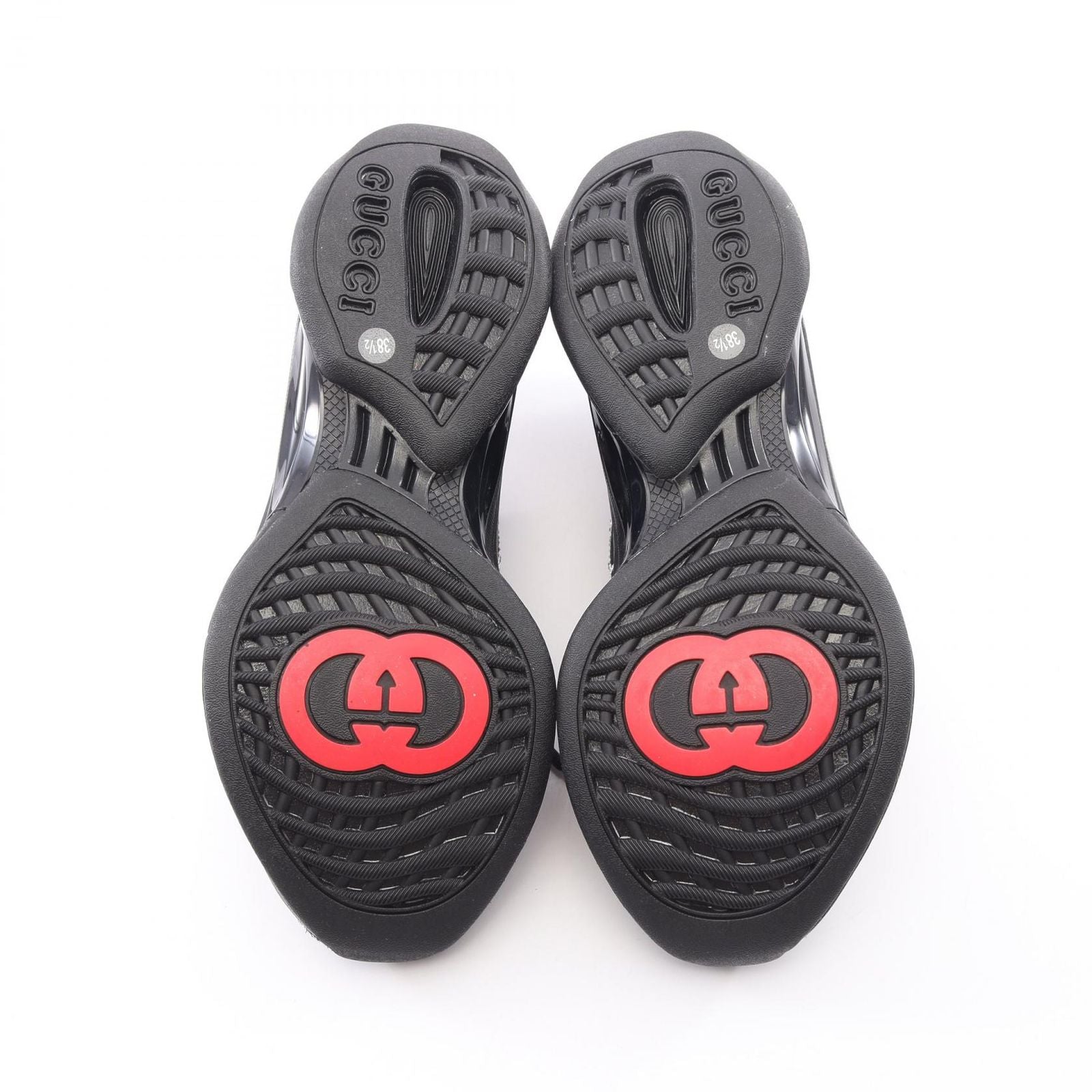 Gucci Sneakers Run GG Pattern Rhinestone Suede — view 4