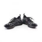 Gucci Sneakers Run GG Pattern Rhinestone Suede — view 3