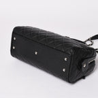 Chanel Chain Bag Base CC Logo Caviar Leather Black Silver — view 8
