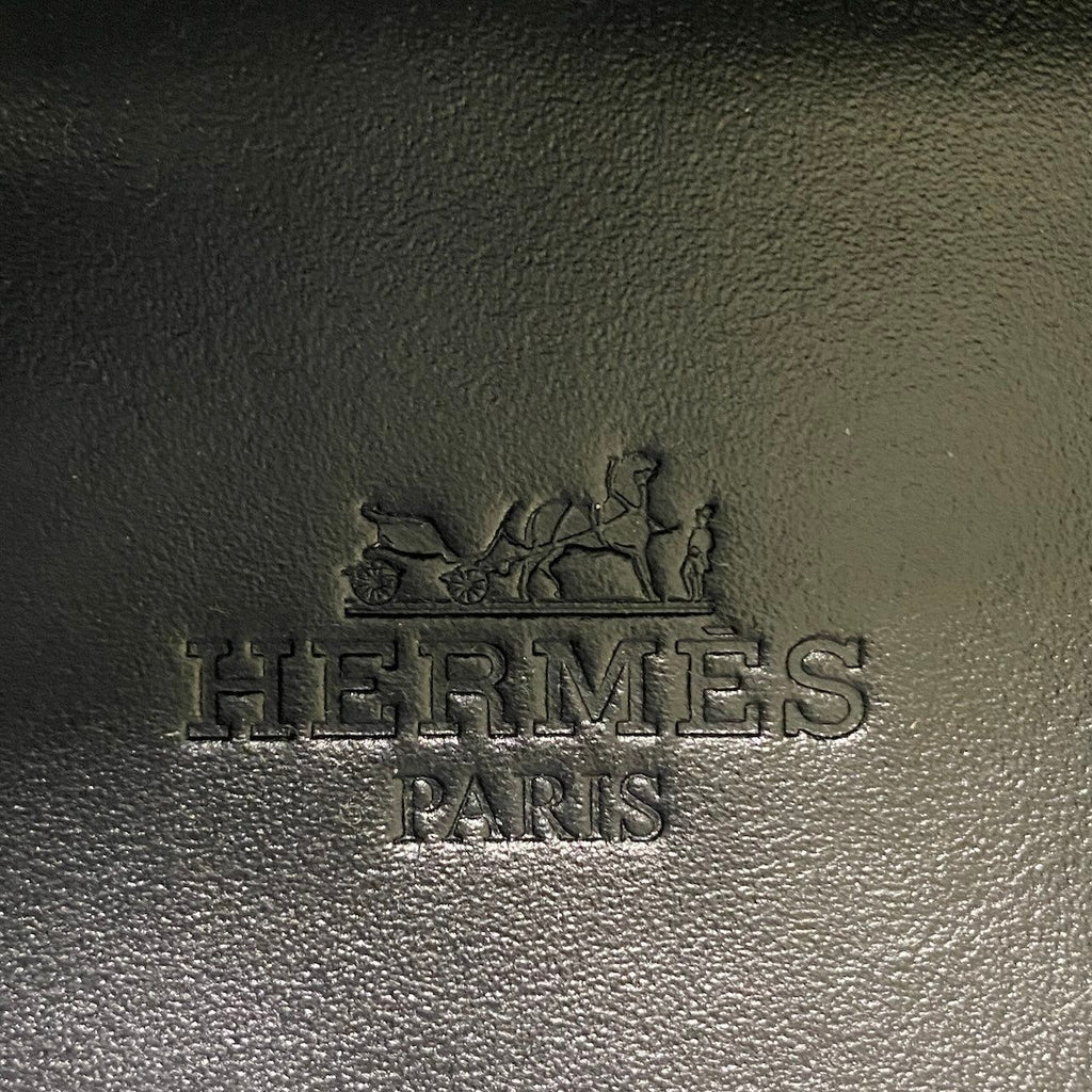 Hermes Moccasins Carlo Chevre Paris Buckle 43 Black Leather Shoes — view 9