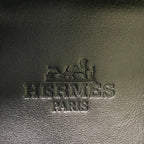 Hermes Moccasins Carlo Chevre Paris Buckle 43 Black Leather Shoes — view 9