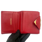 Saint Laurent Vintage YSL Logo Leather Kiss Lock Bifold Wallet — view 7