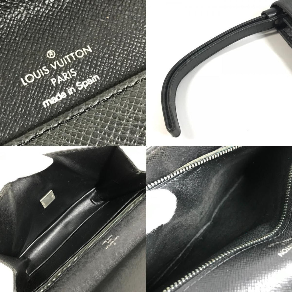 Louis Vuitton Second Bag Selenga Taiga Leather Ardoise Black — view 8