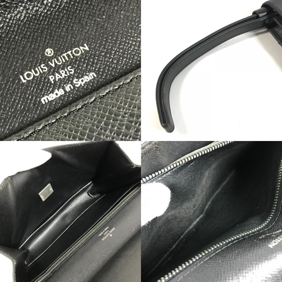 Louis Vuitton Second Bag Selenga Taiga Leather Ardoise Black — view 8