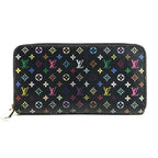 Louis Vuitton Wallet Zippy Monogram Multicolor Canvas Noir Black